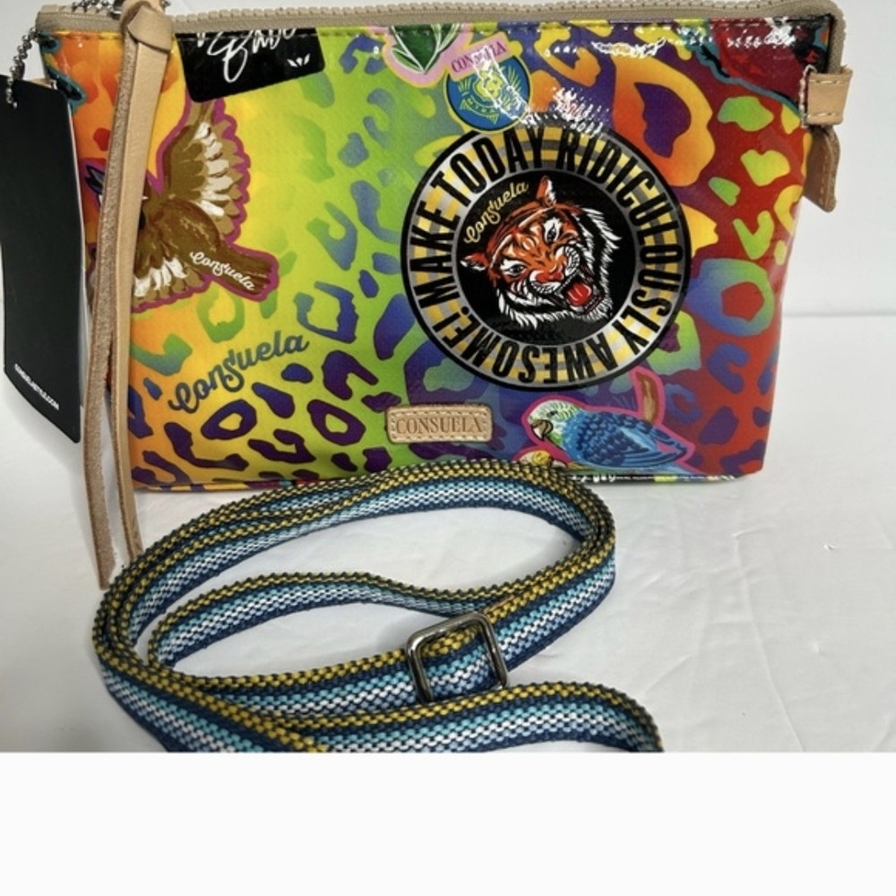 Consuela Vibrant Leopard Crossbody Bag